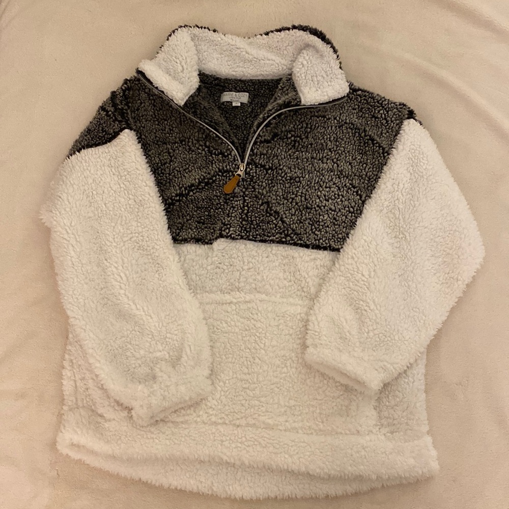 Quarter-Zip Sherpa Jacket!